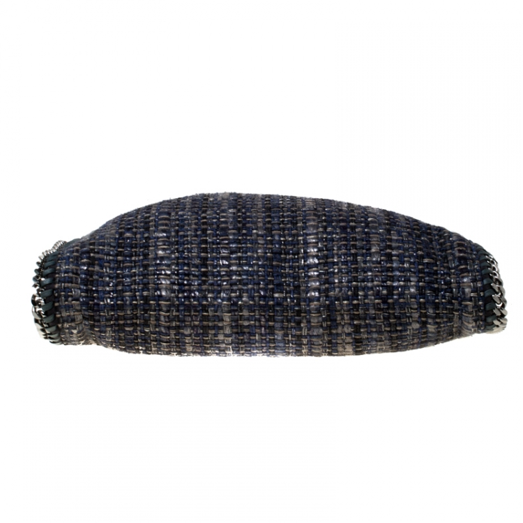 Pre Owned Stella McCartney Blue Boucle Fabric Small Falabella Tote