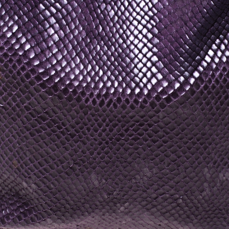 Pre Owned Stella McCartney Purple Faux Python Bailey Boo Hobo