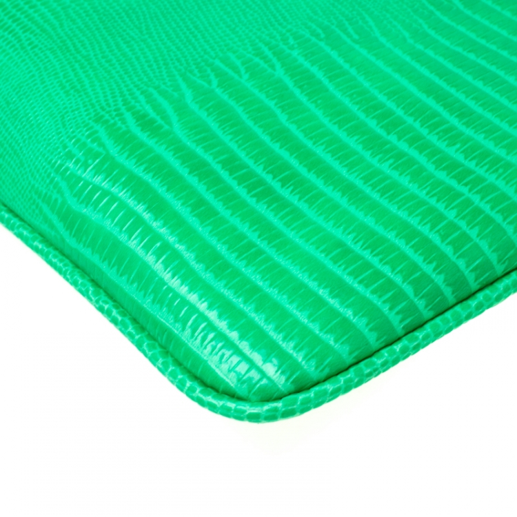 Pre Owned Stella McCartney Green Faux Alligator Chain Clutch