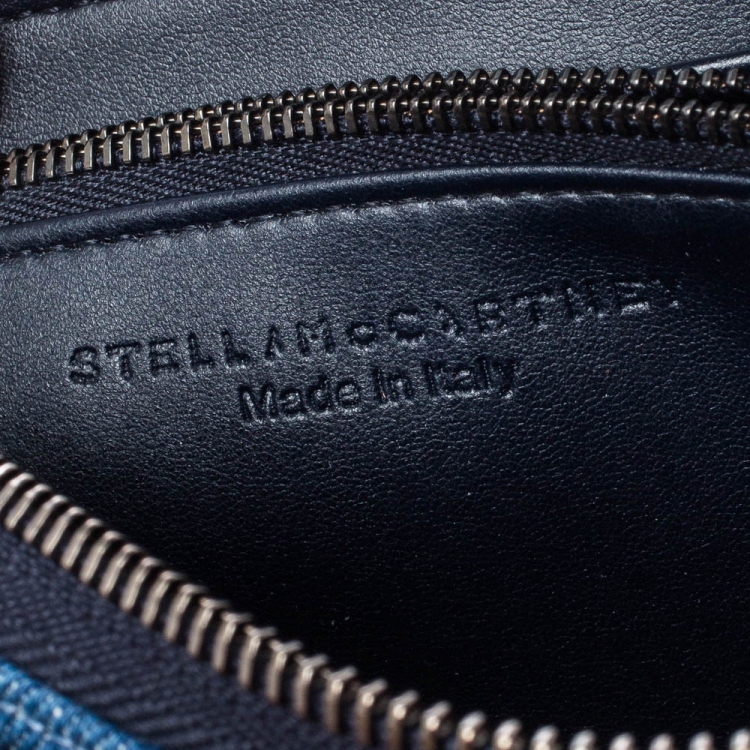 Pre Owned Stella McCartney Blue Denim Falabella Zip Around Wallet  