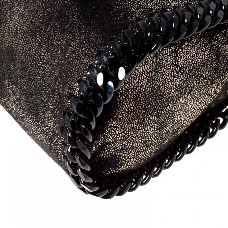 مملوكة مسبقًا Stella McCartney Metallic Black Faux Leather Falabella Crossbody Bag