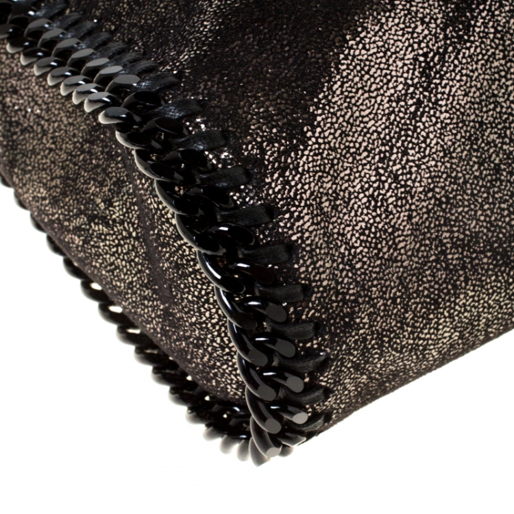 مملوكة مسبقًا Stella McCartney Metallic Black Faux Leather Falabella Crossbody Bag