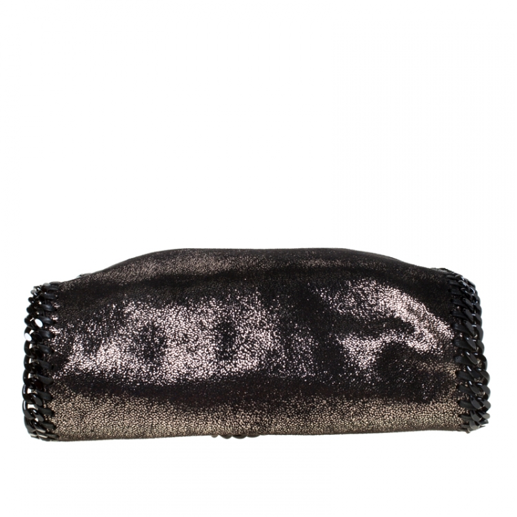 مملوكة مسبقًا Stella McCartney Metallic Black Faux Leather Falabella Crossbody Bag