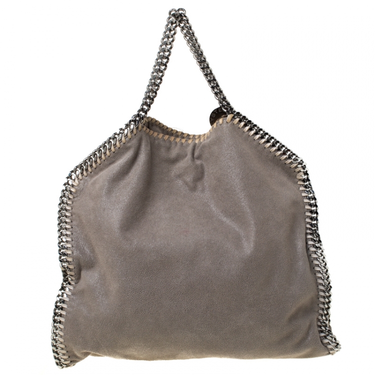 مملوكة مسبقًا Stella McCartney Grey Faux Leather Falabella Chain Tote