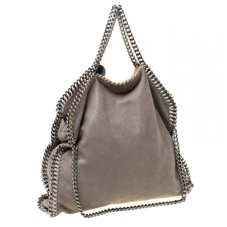 مملوكة مسبقًا Stella McCartney Grey Faux Leather Falabella Chain Tote