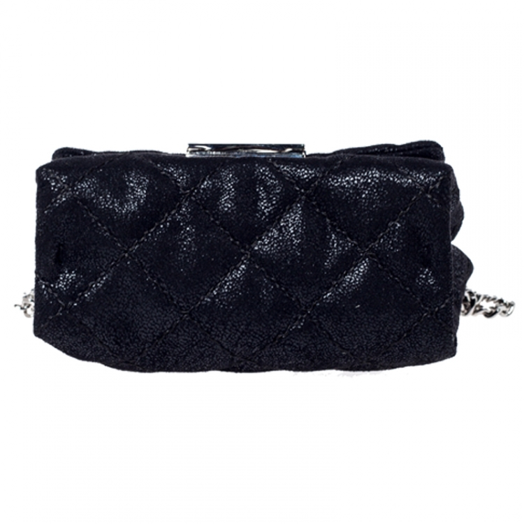 Pre Owned Stella McCartney Black Faux Leather Mini Beckett Shoulder Bag