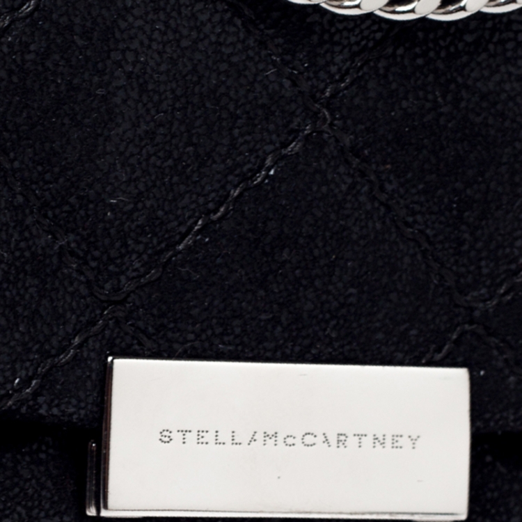 Pre Owned Stella McCartney Black Faux Leather Mini Beckett Shoulder Bag