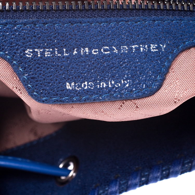 مملوكة مسبقًا Stella McCartney Blue Faux Leather Falabella Shaggy Backpack