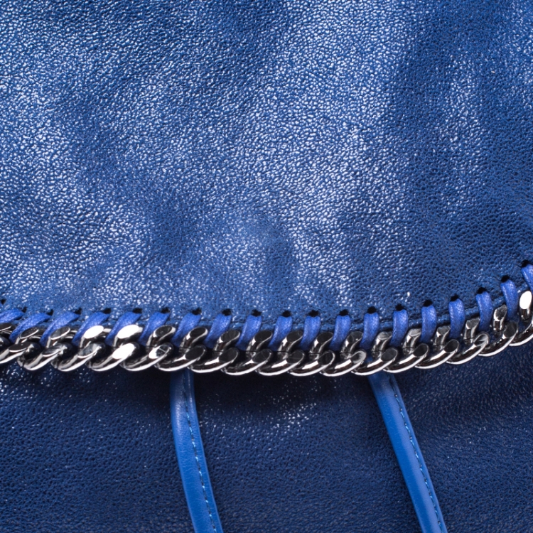 مملوكة مسبقًا Stella McCartney Blue Faux Leather Falabella Shaggy Backpack