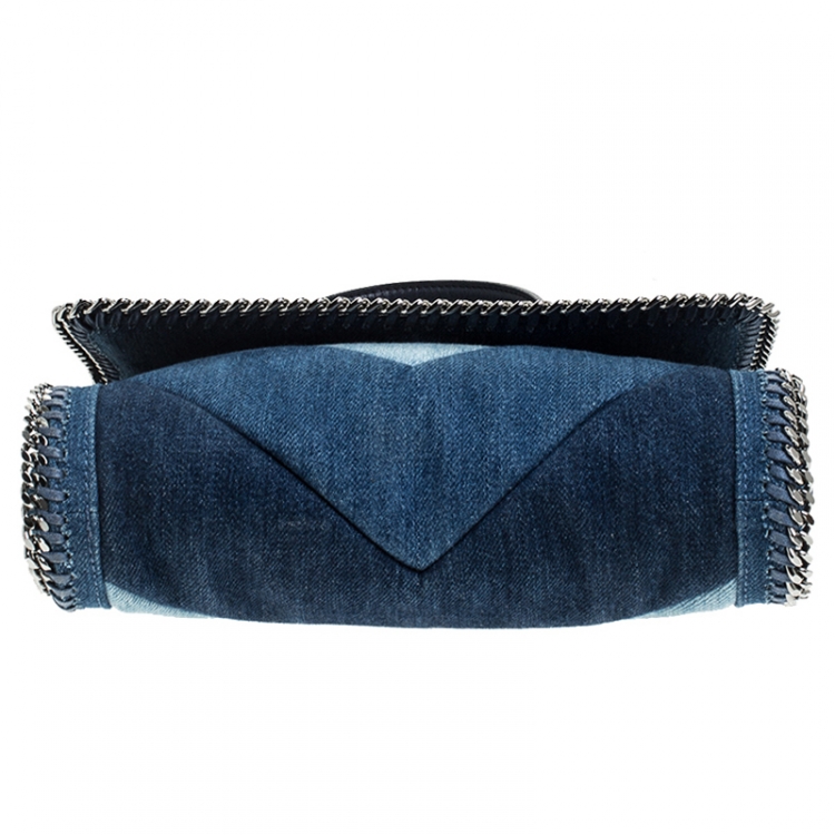Pre Owned Stella McCartney Blue Eco Denim Falabella Shoulder Bag