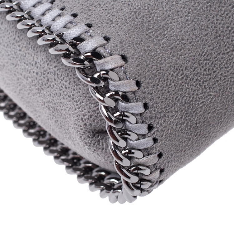 Pre Owned Stella McCartney Grey Faux Leather Tiny Falabella Crossbody Bag