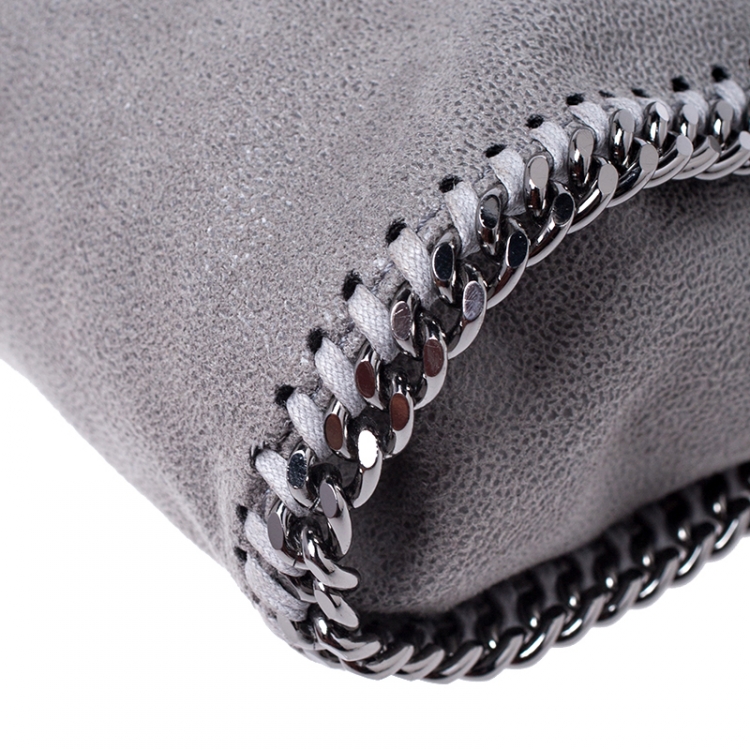 Pre Owned Stella McCartney Grey Faux Leather Tiny Falabella Crossbody Bag