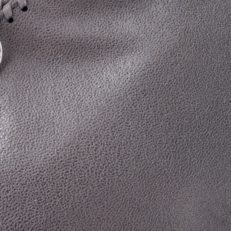 Pre Owned Stella McCartney Grey Faux Leather Tiny Falabella Crossbody Bag