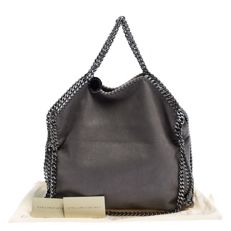 Pre Owned Stella McCartney Grey Faux Leather Small Falabella Tote