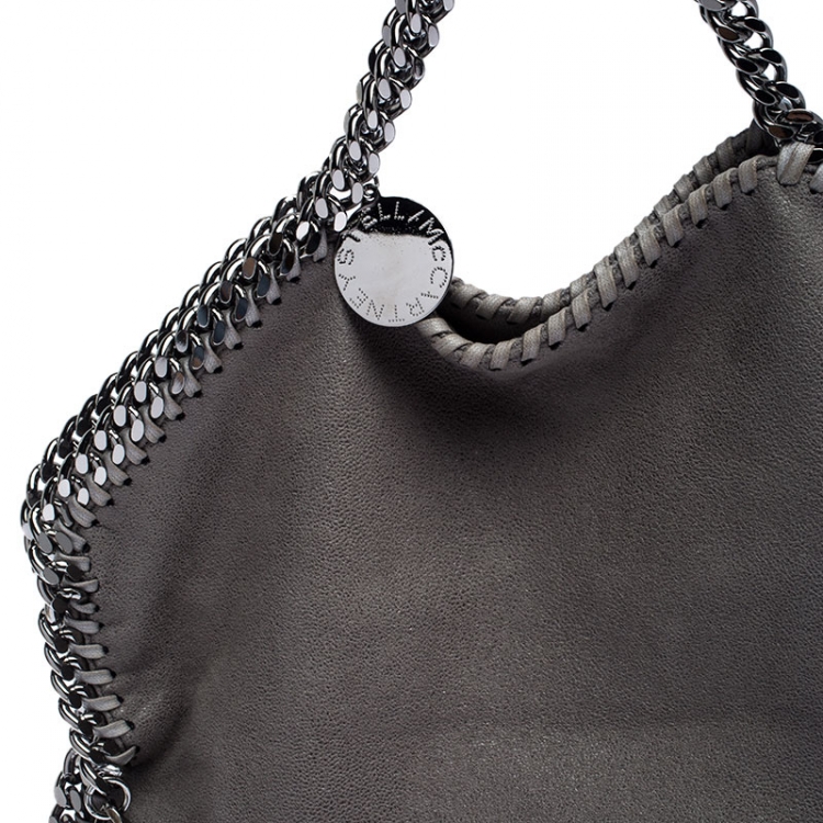Pre Owned Stella McCartney Grey Faux Leather Small Falabella Tote