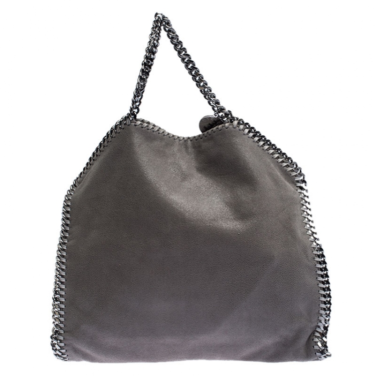 Pre Owned Stella McCartney Grey Faux Leather Small Falabella Tote