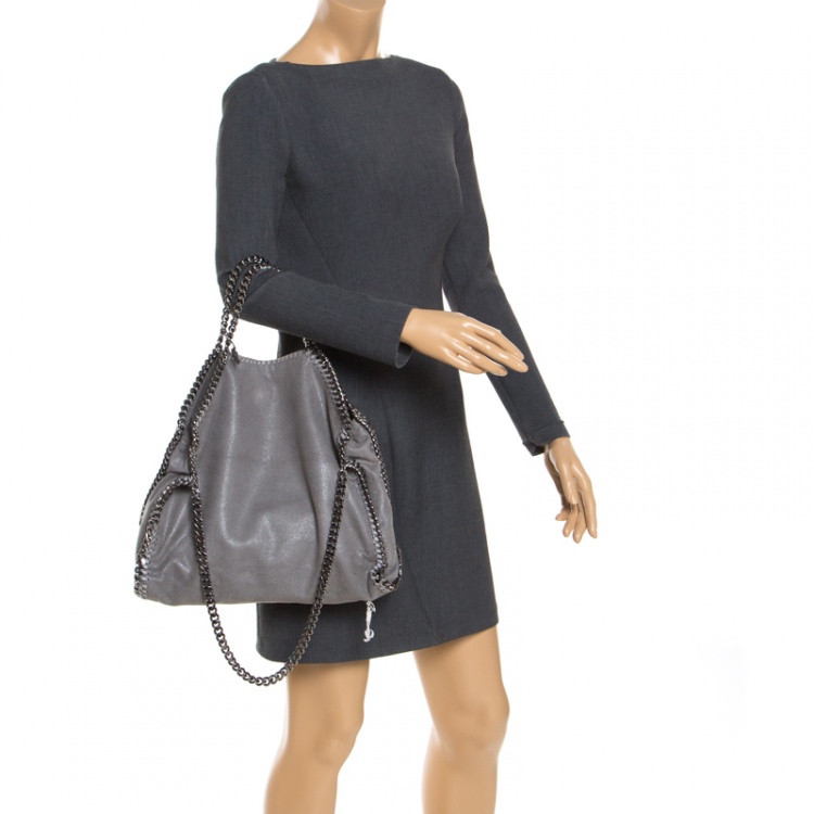 Pre Owned Stella McCartney Grey Faux Leather Small Falabella Tote