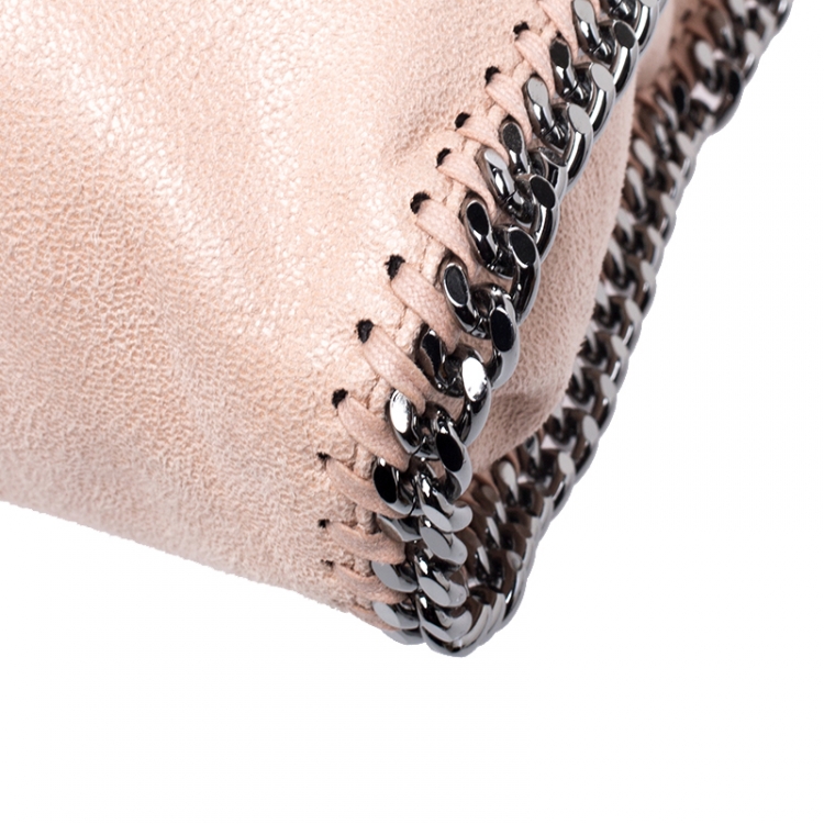 Pre Owned Stella McCartney Peach Faux Leather Small Falabella Tote