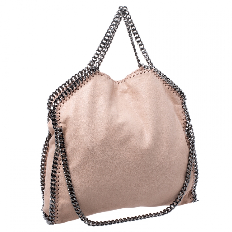 Pre Owned Stella McCartney Peach Faux Leather Small Falabella Tote