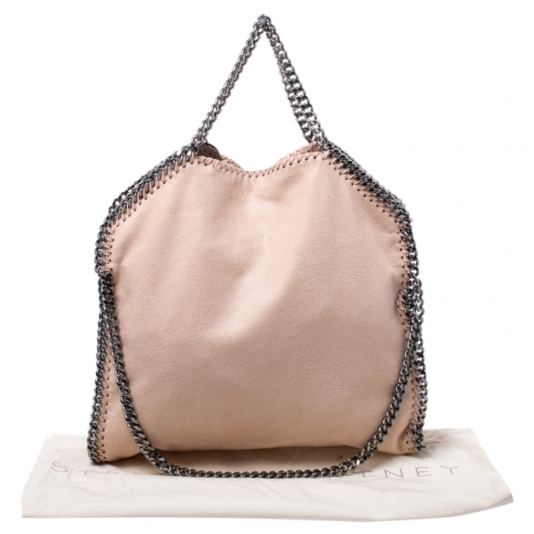 Pre Owned Stella McCartney Peach Faux Leather Small Falabella Tote