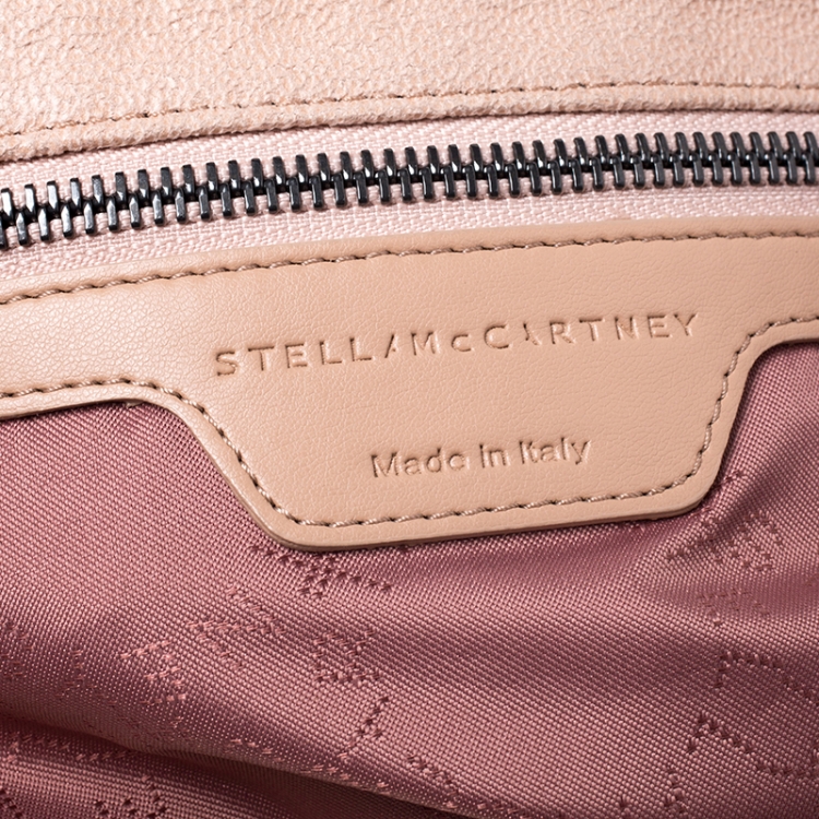 Pre Owned Stella McCartney Peach Faux Leather Small Falabella Tote