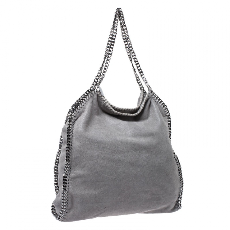 Pre Owned Stella McCartney Grey Faux Leather Small Falabella Tote