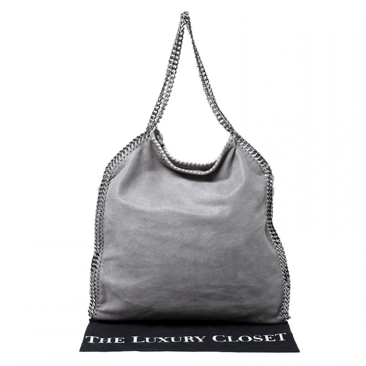 Pre Owned Stella McCartney Grey Faux Leather Small Falabella Tote