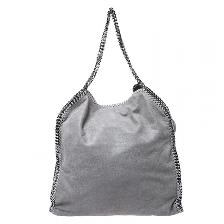 Pre Owned Stella McCartney Grey Faux Leather Small Falabella Tote