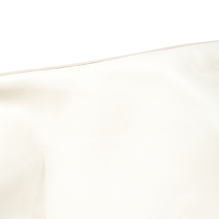 Pre Owned Stella McCartney Off White Leather Top Handle Bag