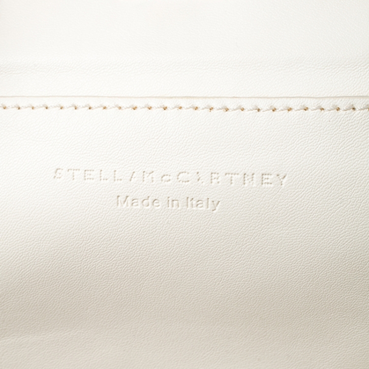 Pre Owned Stella McCartney Off White Leather Top Handle Bag