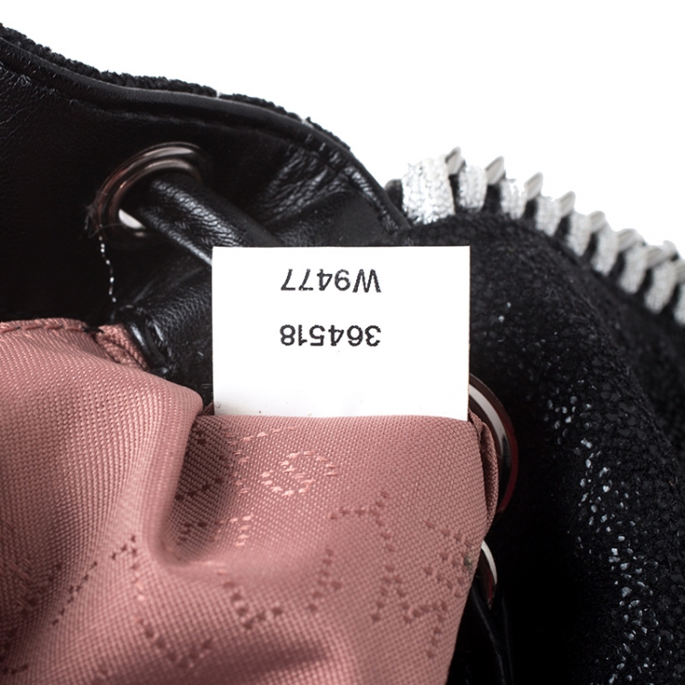 Pre Owned Stella McCartney Black Faux Leather Falabella Mini Backpack