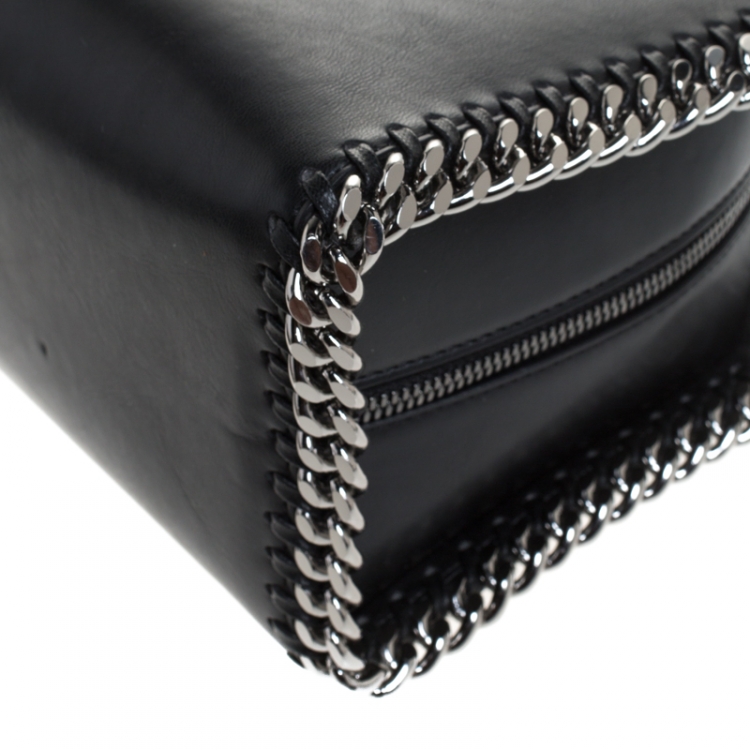 Pre Owned  Stella McCartney Black Faux Leather Falabella Box Top Handle Bag