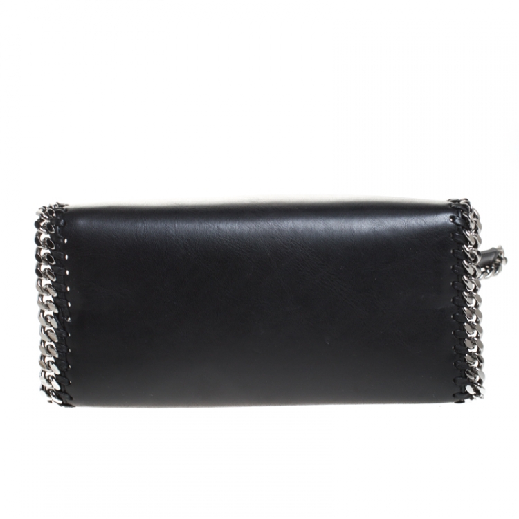 Pre Owned  Stella McCartney Black Faux Leather Falabella Box Top Handle Bag