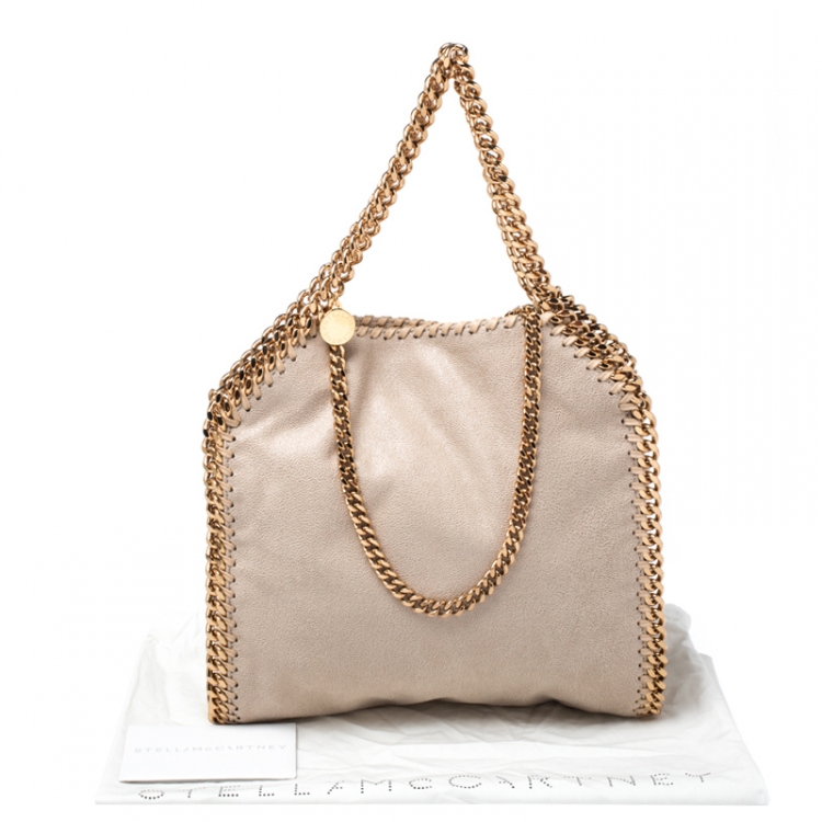 Pre Owned Stella McCartney Beige Faux Leather Mini Falabella Tote 