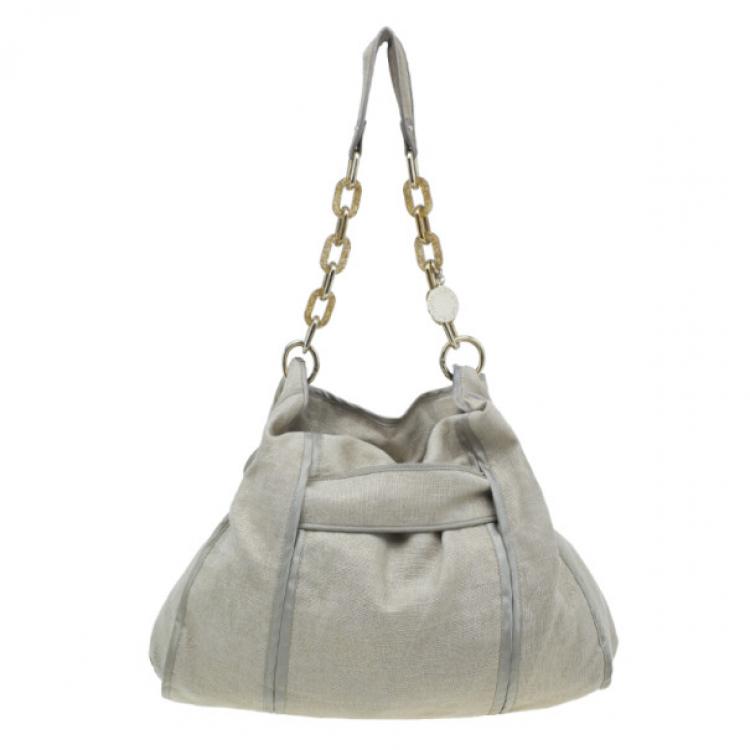 Pre Owned Stella McCartney Metallic Gold Canvas Hobo