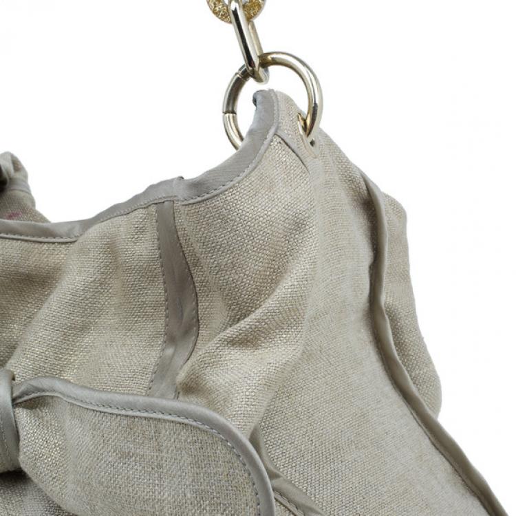 Pre Owned Stella McCartney Metallic Gold Canvas Hobo