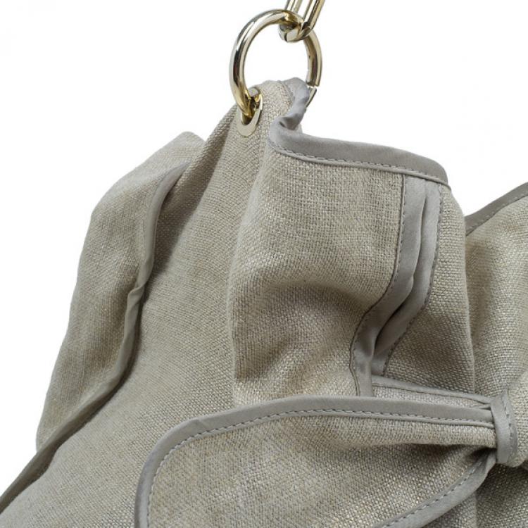 Pre Owned Stella McCartney Metallic Gold Canvas Hobo