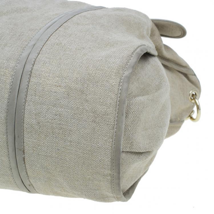 Pre Owned Stella McCartney Metallic Gold Canvas Hobo