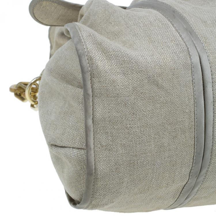 Pre Owned Stella McCartney Metallic Gold Canvas Hobo