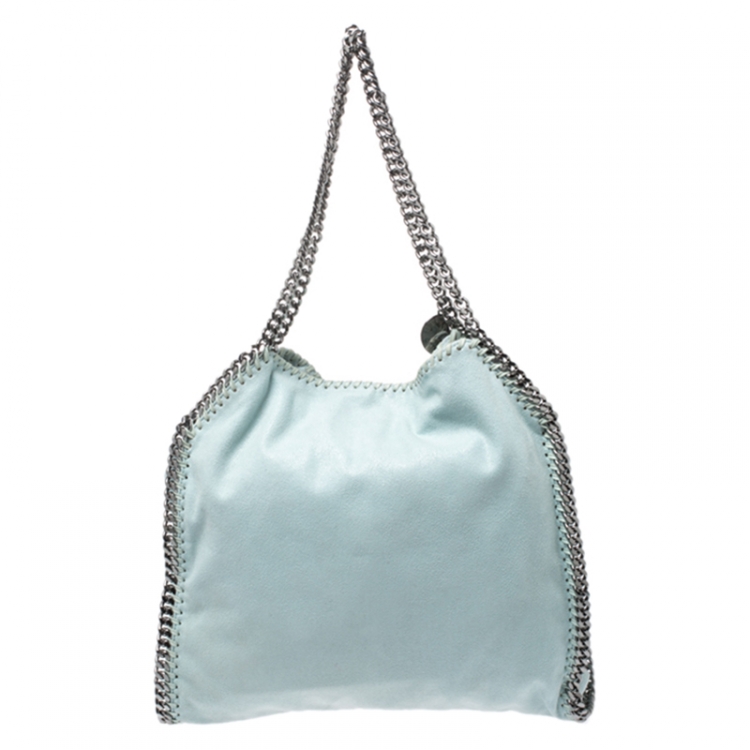 Pre Owned Stella McCartney Lime Green Faux Leather Small Falabella Tote