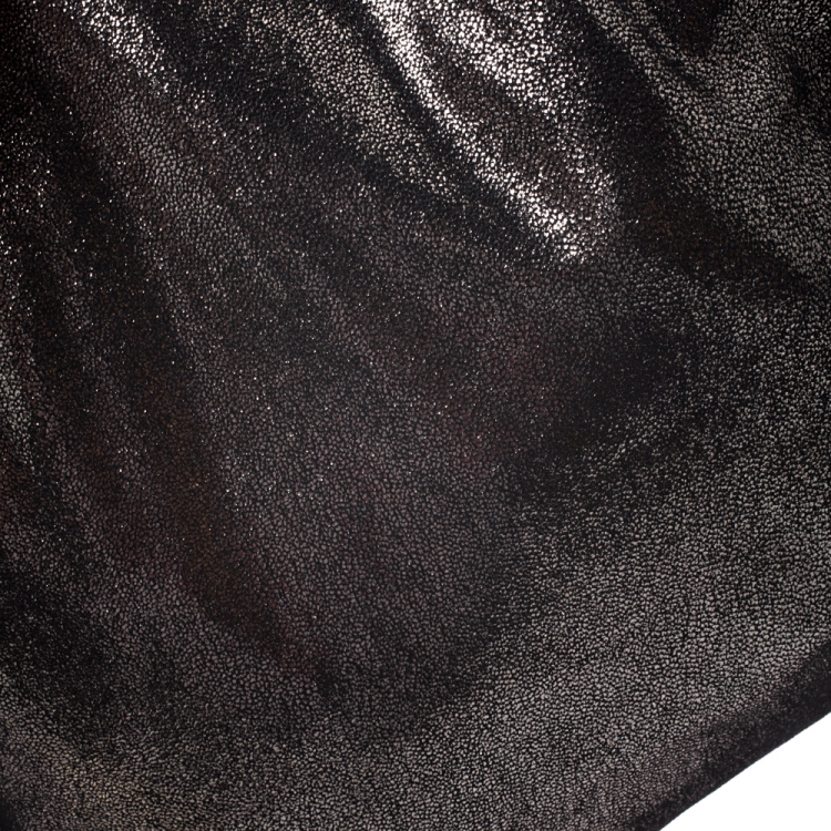 مملوكة مسبقًا Stella McCartney Metallic Black Faux Leather Falabella Tote