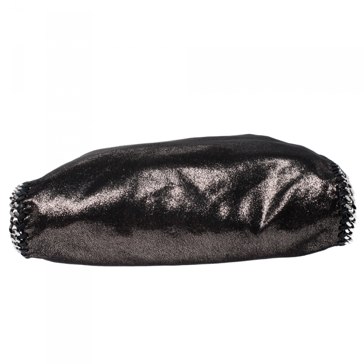 مملوكة مسبقًا Stella McCartney Metallic Black Faux Leather Falabella Tote