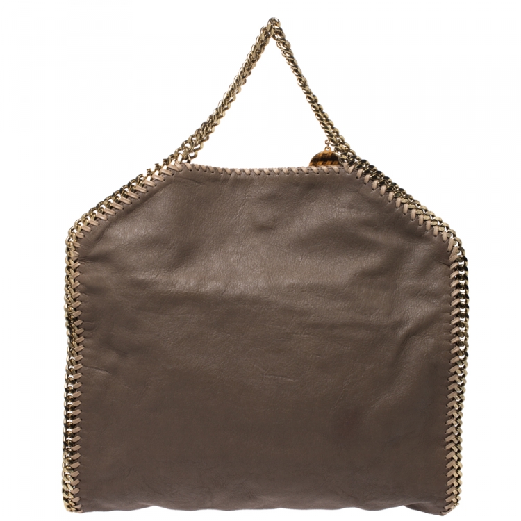 Pre Owned Stella McCartney Beige Faux Leather Small Falabella Tote