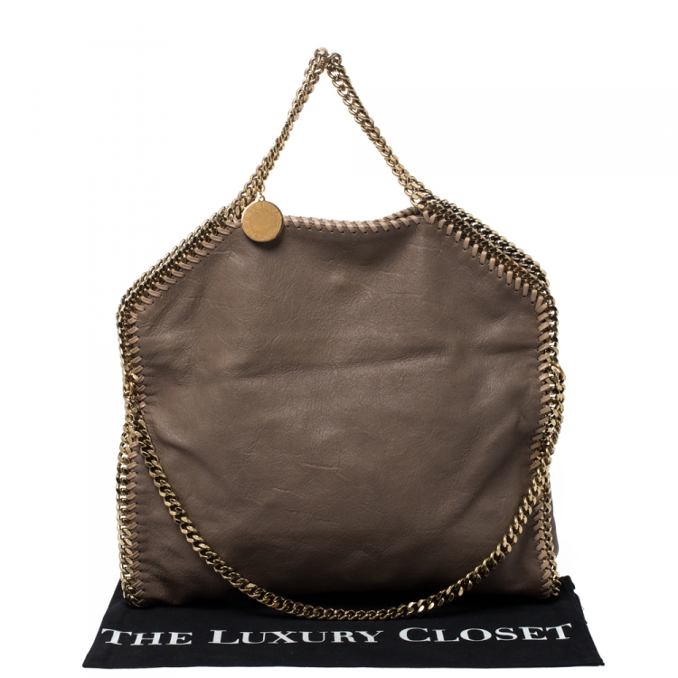 Pre Owned Stella McCartney Beige Faux Leather Small Falabella Tote