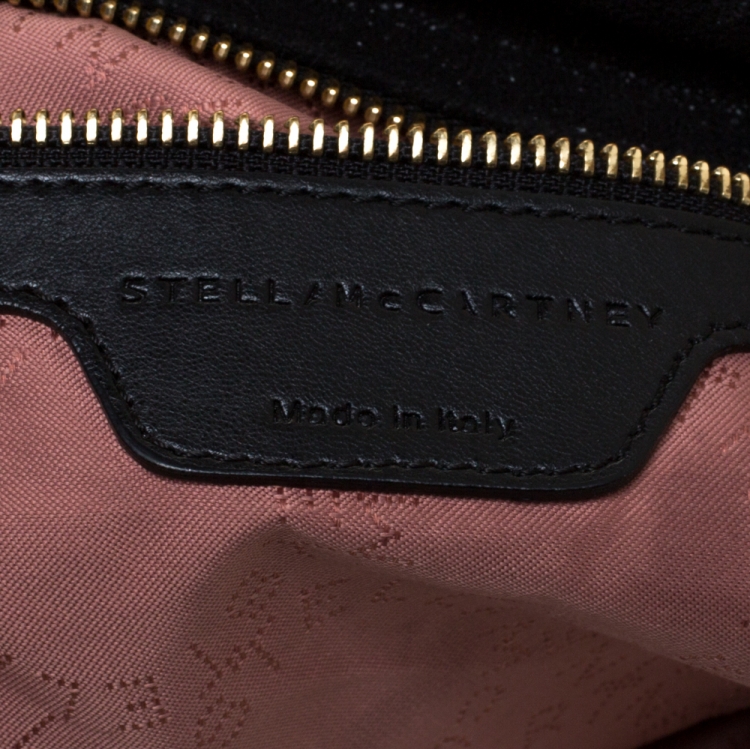 Pre Owned Stella McCartney Black Faux Leather Small Falabella Tote