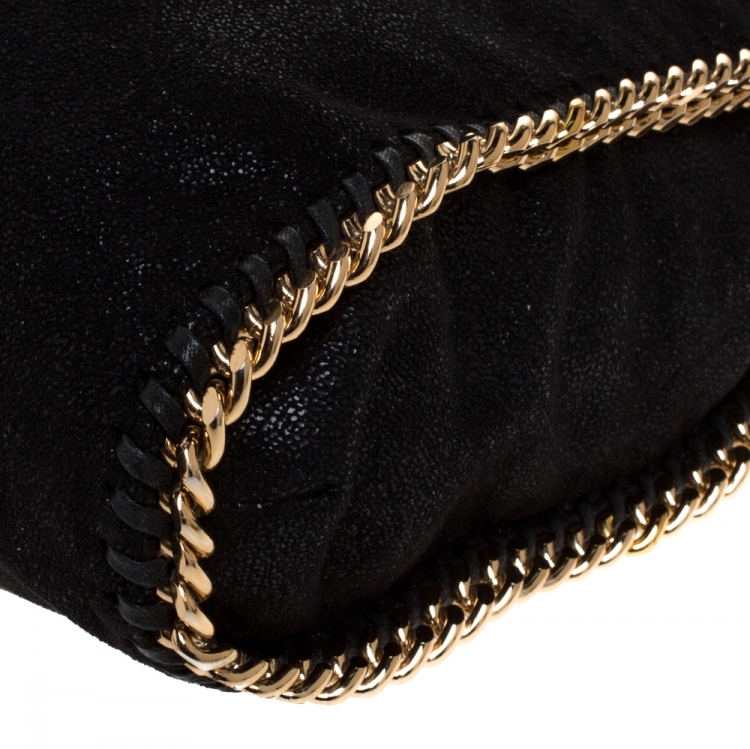 Pre Owned Stella McCartney Black Faux Leather Small Falabella Tote