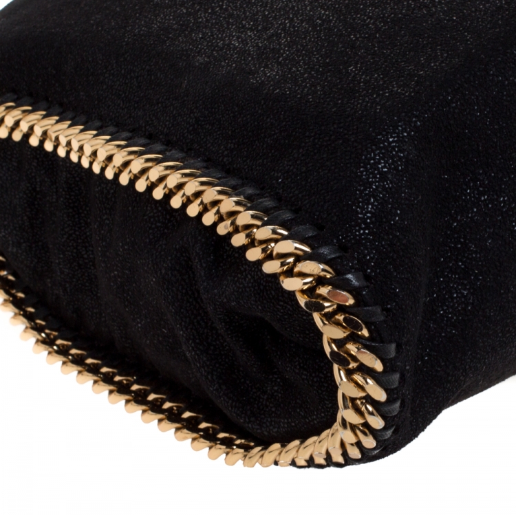 Pre Owned Stella McCartney Black Faux Leather Small Falabella Tote