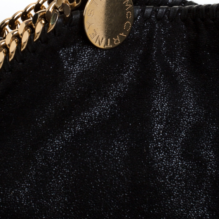 Pre Owned Stella McCartney Black Faux Leather Small Falabella Tote