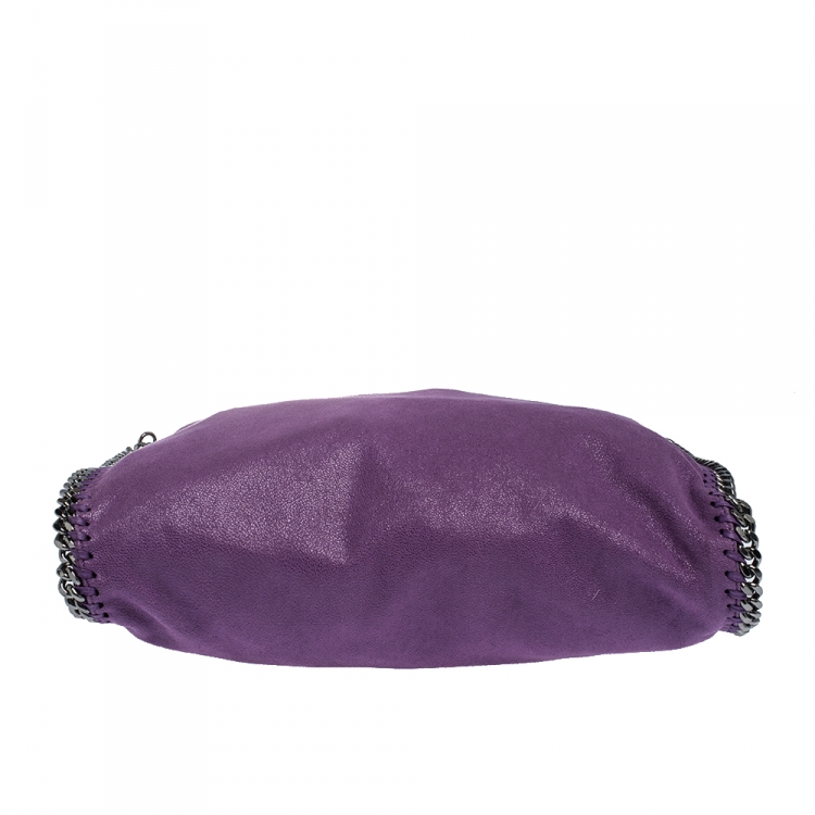 Pre Owned Stella McCartney Purple Faux Leather Small Falabella Tote
