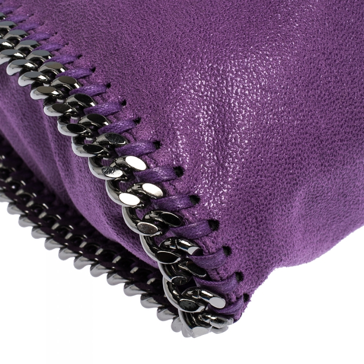 Pre Owned Stella McCartney Purple Faux Leather Small Falabella Tote
